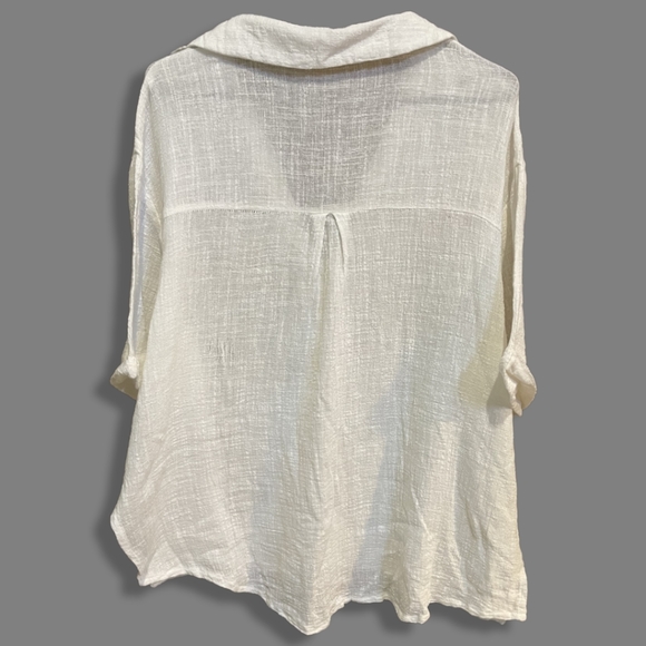 White Formal Linen Shirt - Picture 2 of 5